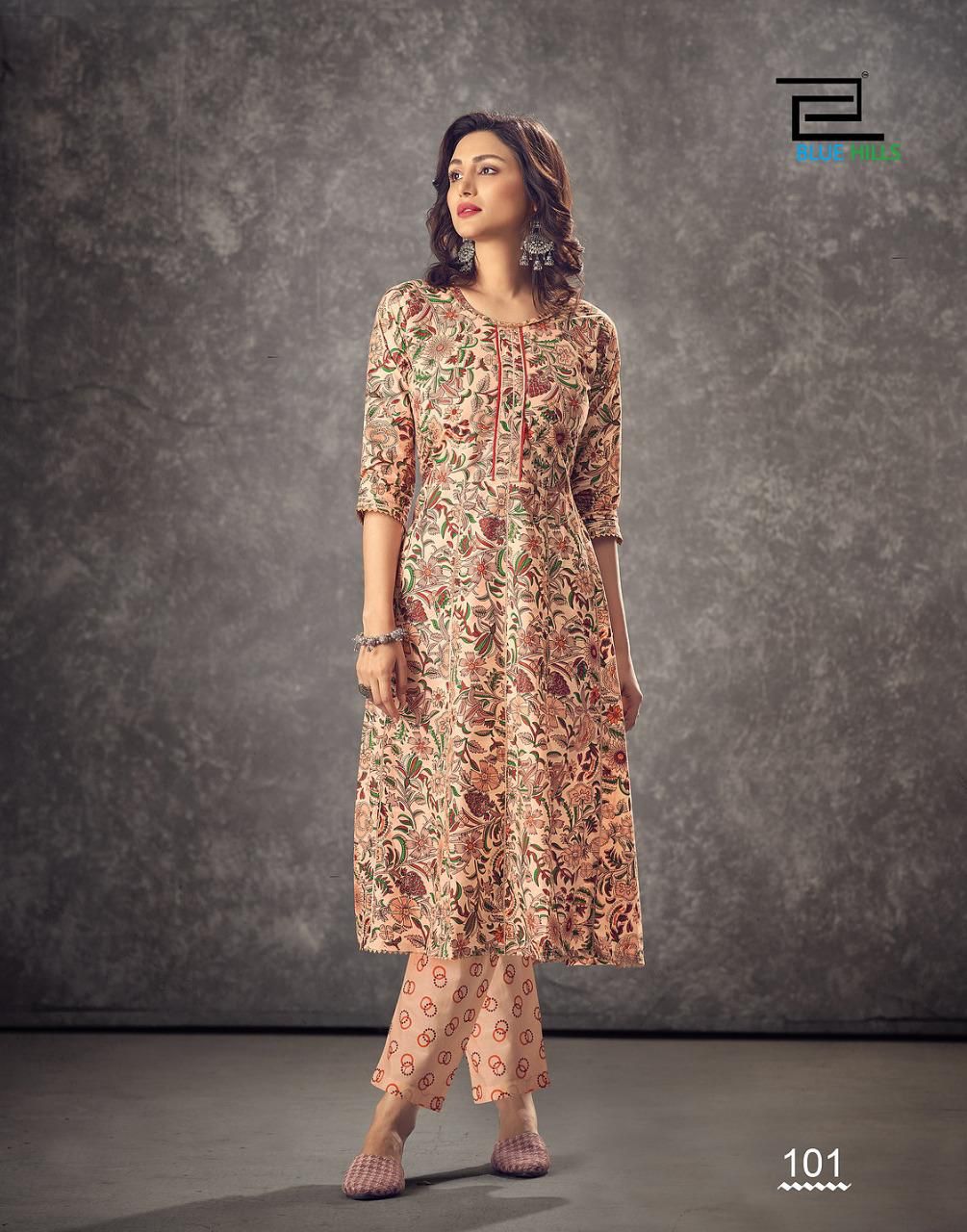 Blue Hills Cotton Show Cotton Printed Ethnic Wear Fancy Kurti With Pant Collection